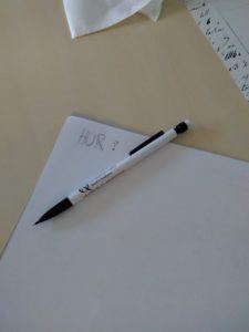 Konferensblock och penna